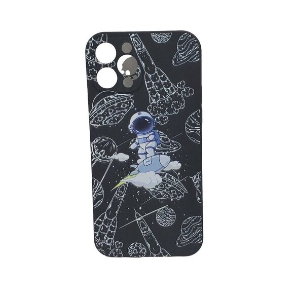 Astronaut iphone 12 / 12 pro Black and Blue Phone Case - Picture 1 of 1